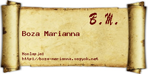 Boza Marianna névjegykártya